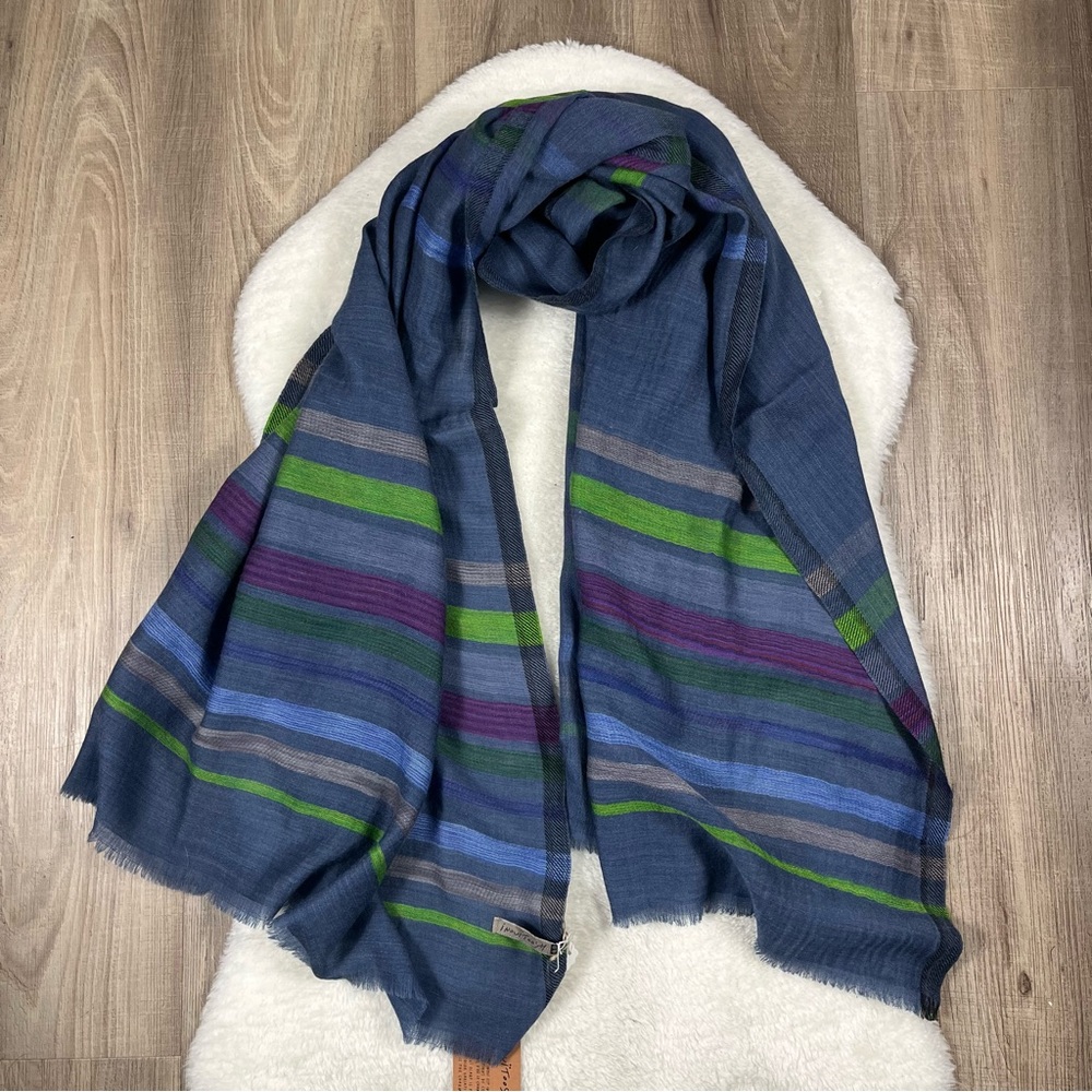 Inouitoosh striped pure wool scarf